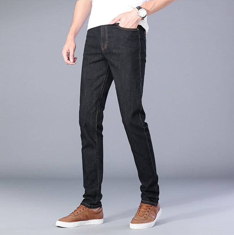 Men's Slim Jeans Business Straight Micro Elastic