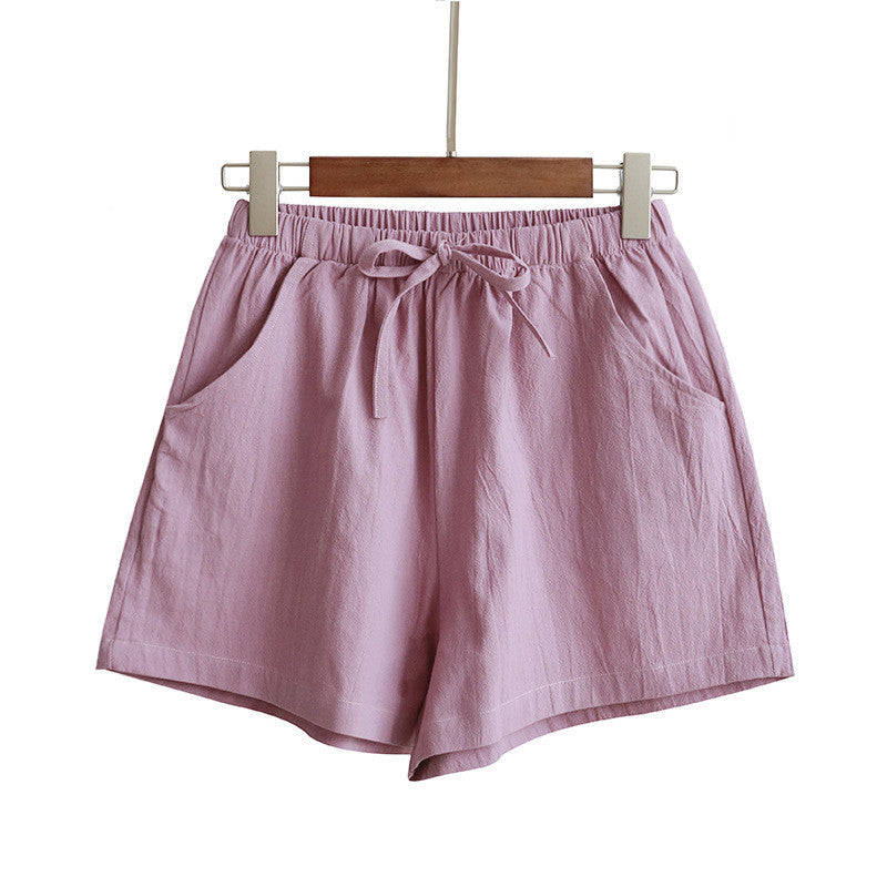 Women's cotton and linen shorts