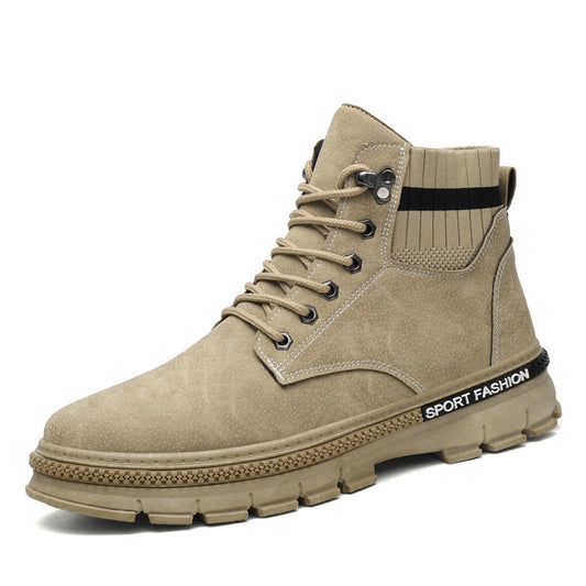 Men's Trendy Boots Korean Casual Shoes Men's Tooling Boots