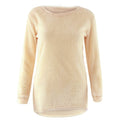 Solid color long-sleeved women's sweater tops Europe and the United States big plush