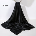 Pure Color Silk Scarf Artificial Silk 90cm Shiny Satin Shawl