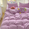 Class A Maternal And Child Grade Washed Cotton Four-piece Set Ins Fresh Bed Sheet Quilt Cover