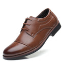 Men's Leather Shoes Plus Size Business Casual Laces