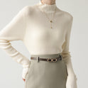 French Knitwear Women's Sweater New Apricot Color Long Sleeve