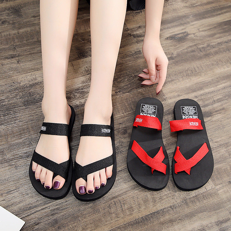 Women's sandals with flip-flops