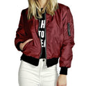 Solid Color Short Fashion Zip Jacket