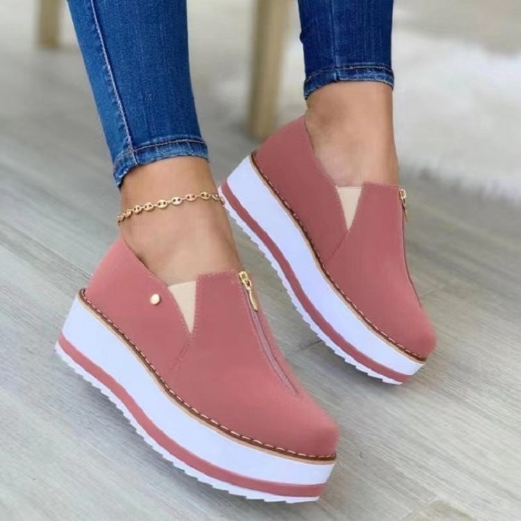 Summer Cloth Single Platform Heel Casual Women's Shoes