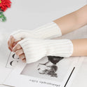 Knitting Wool Gloves Straight Arm Knitted Warm