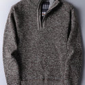 Loose Knit Coat Plush Men's Zipper Sweater