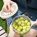 Fruit Drain Basket With Lid Vegetable Washing Bowl Foldable Handle Cleaning Colander Plastic Refrigerator Crisper Kitchen Box Kitchen Gadgets