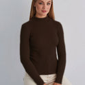 Women's Fashion Simple Pure Color Half Collar Sweater