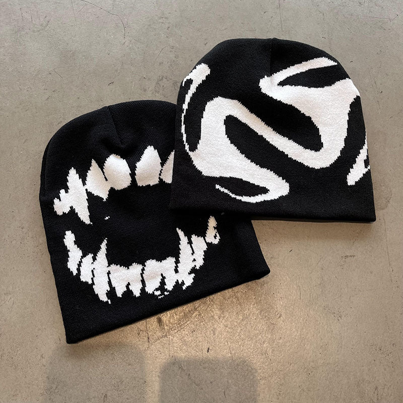 Fashion Street Vintage Teeth Knitted Hat