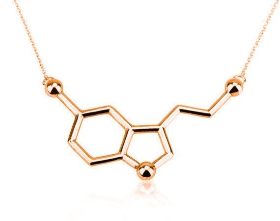 Simple Chemical Molecular Structure Pendant Necklace