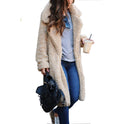 Long sleeve lapel lamb wool coat