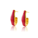 Fashion Stainless Steel Hook Enamel Earrings