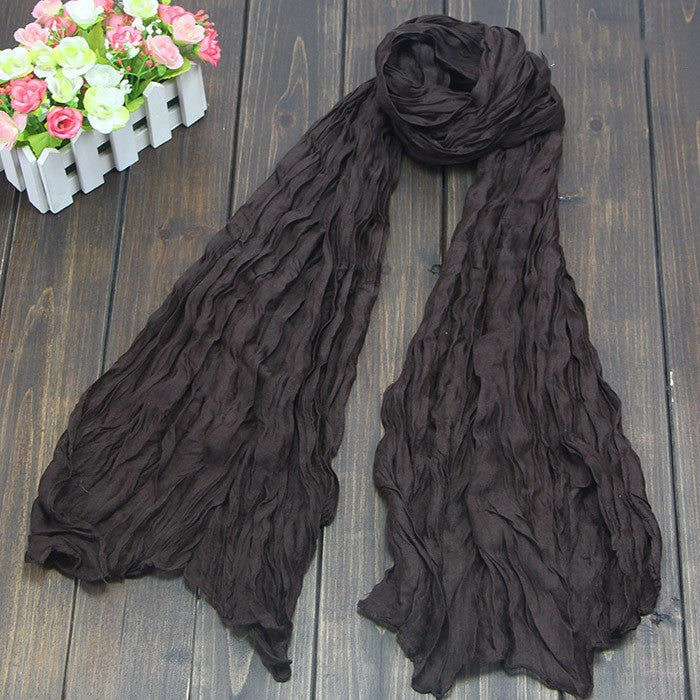 Bali Pure Cotton Yarn Fold Scarf Children Candy Color Autumn