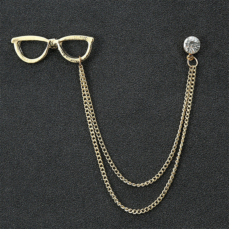 Fashion Simple Men's Chain Rudder Brooch