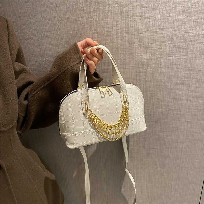 New Stone Pattern Chain Personality Shoulder Bag