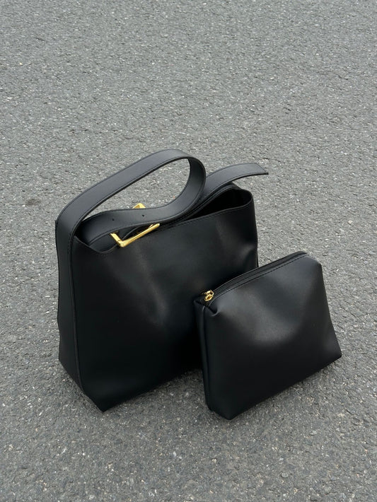 New Fashion All-match Bucket Large Capacity Simple Casual Two-piece Suit Shoulder Messenger Bag