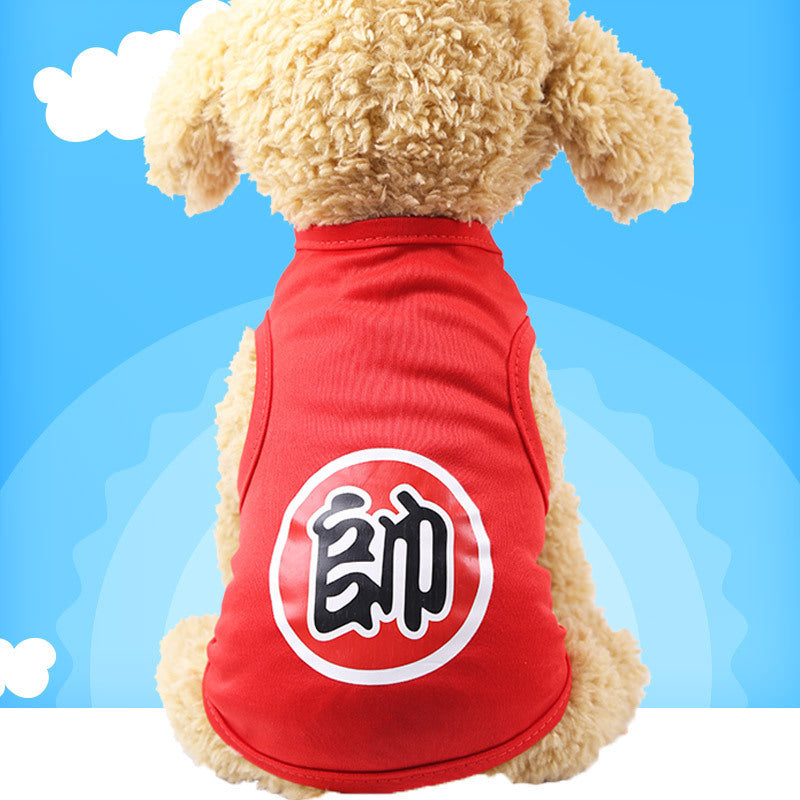 Cartoon Pet Vest Teddy Puppy Dog Clothes