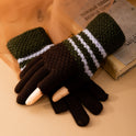 Fleece-lined Knitting Wool Cold-proof Gloves