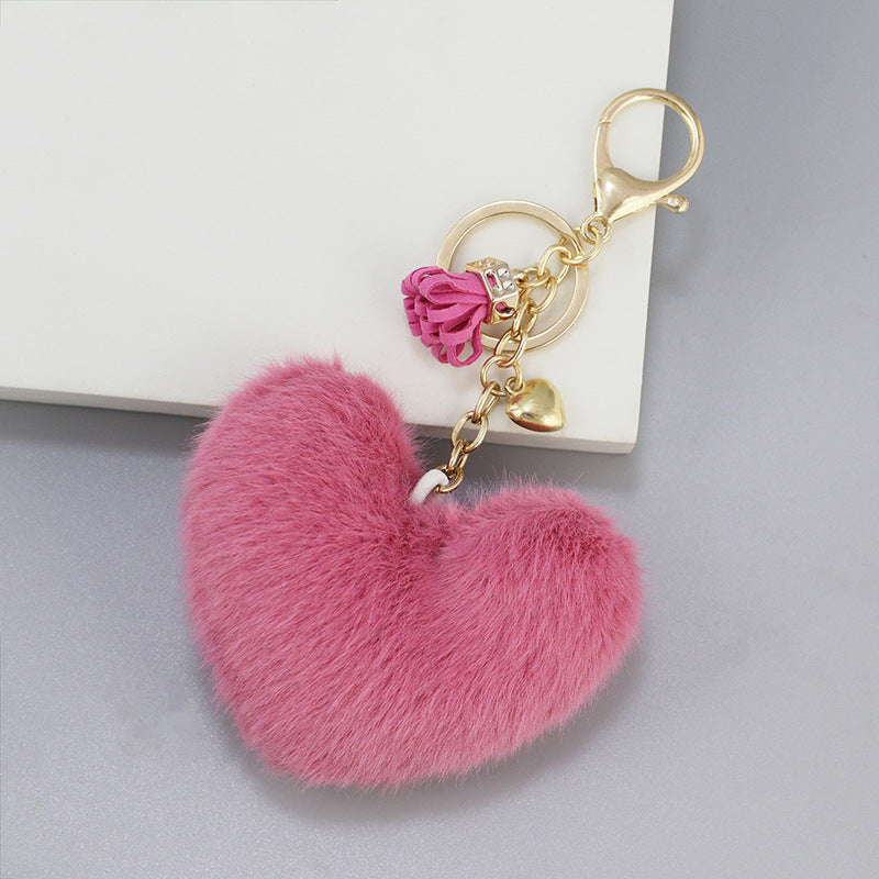 Car Hanging Ornament Rex Rabbit Love Tassel Key Chain