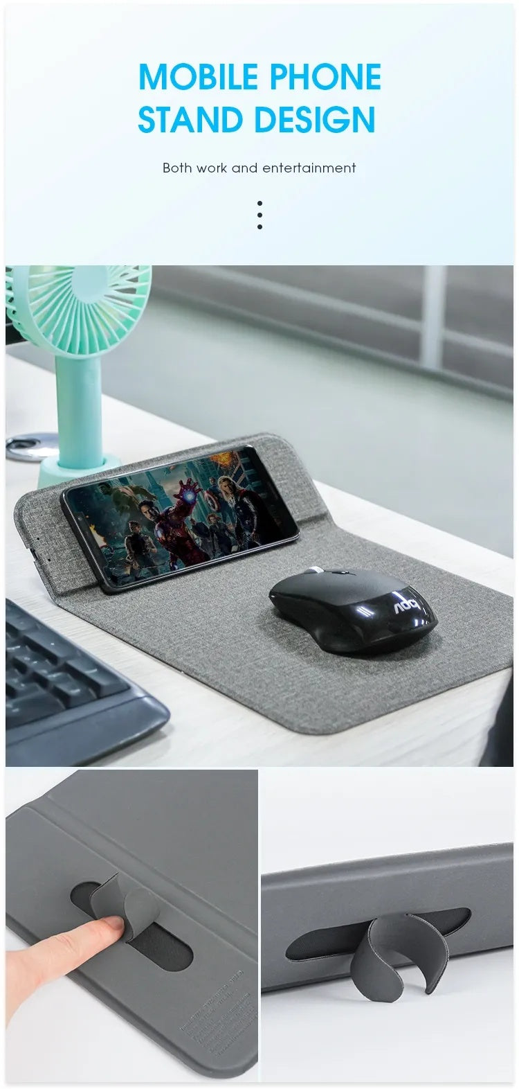 Foldable cloth phone holder