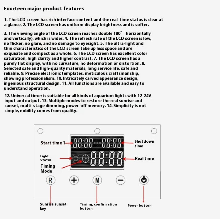 Smart LED Lamp Timer Turn On Fish Tank Light