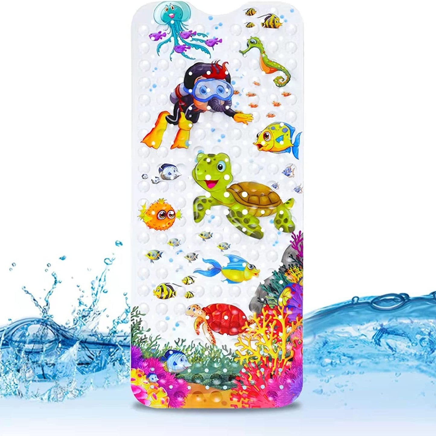 Printed Children's Lengthened PVC Bathroom Mat