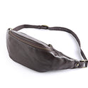 Leather men's small chest bag