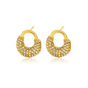 Fashion Shape Diamond-studded Design Titanium Steel Earrings