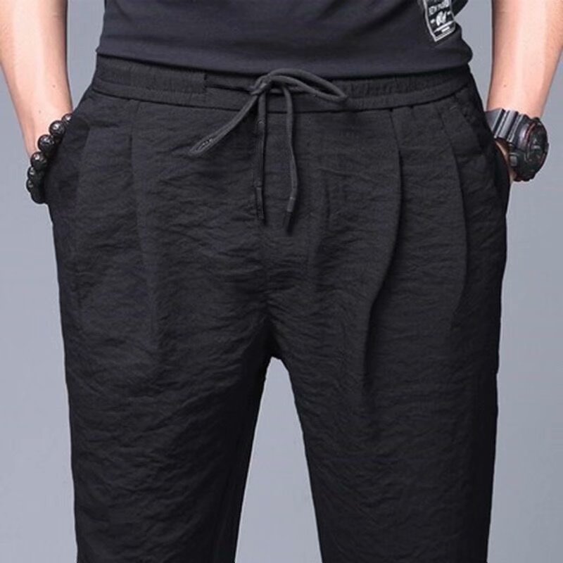 Ice silk summer long pants men