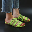 Flat snakeskin slippers