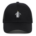 Penguin Embroidery 6 Mesh Baseball Hat Men And Women Outdoor Sunshade