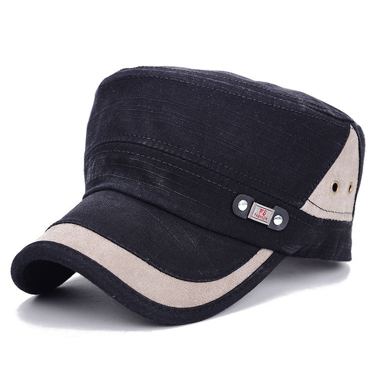 Korean Fashion Men's And Women's Flat-top Cap Stitching Retro Sun Hat Spring New Hat Manufacturer