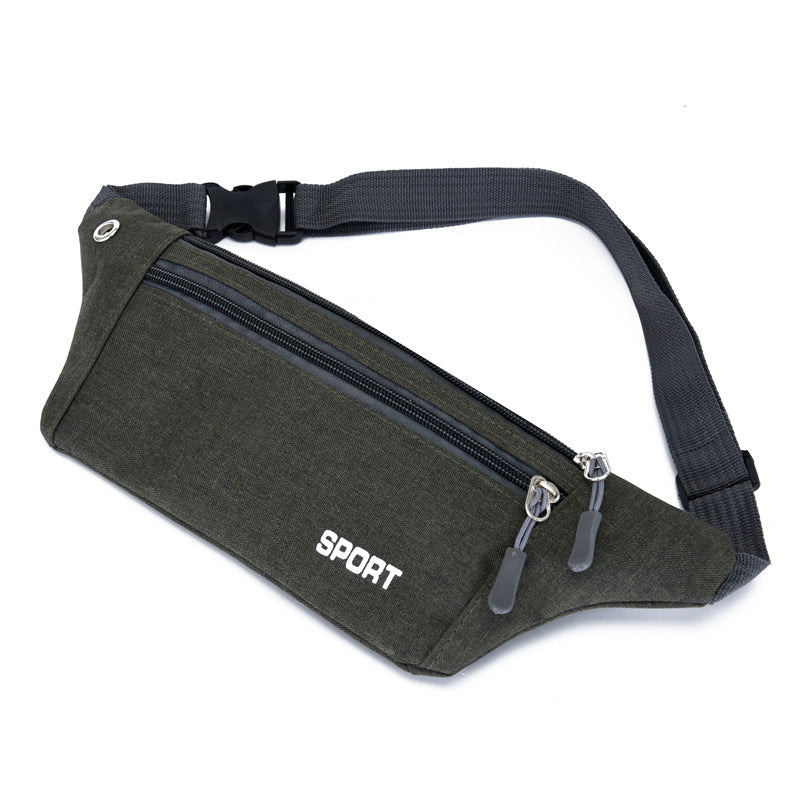 New Waterproof Oxford Cloth Casual Waist Bag Thin Section Close-fitting Running Sports Men