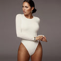 New Style Solid Color Slim Long-Sleeved Bottoming Bodysuit For Autumn and Winter