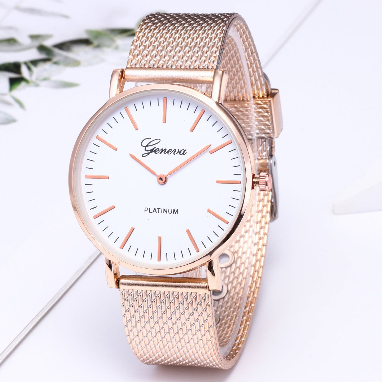 Mesh belt women's watch