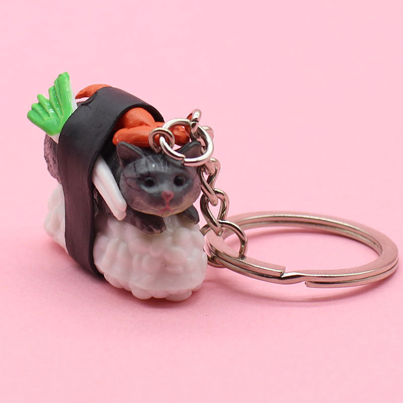 Cute Sushi Cat Bag Clothing Pendant