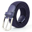 Men's Casual Stretch Woven Leather Belt