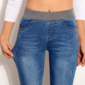 High waist and small feet pencil pants