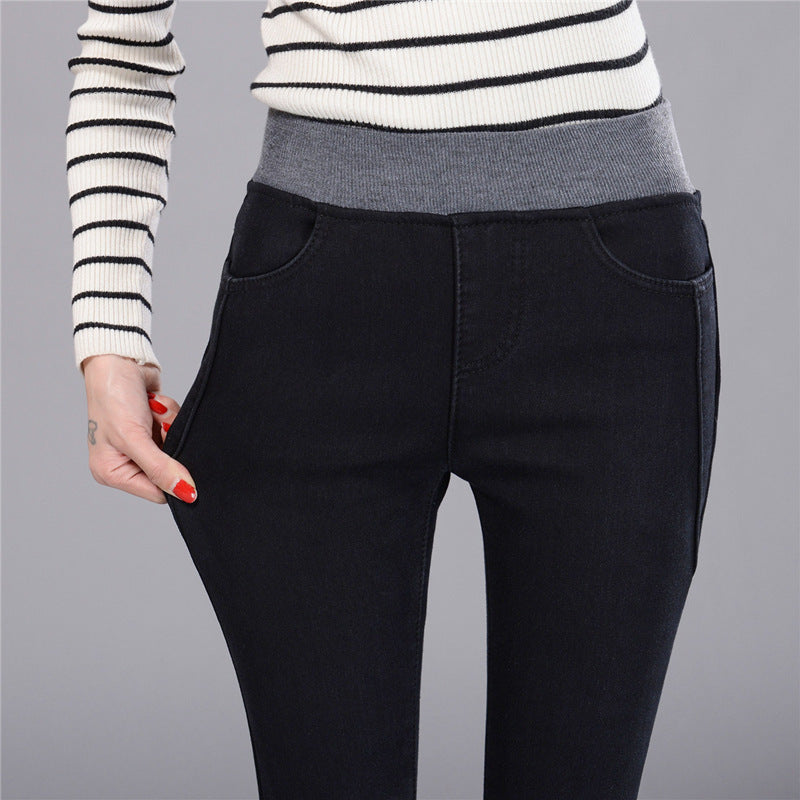 High waist and small feet pencil pants