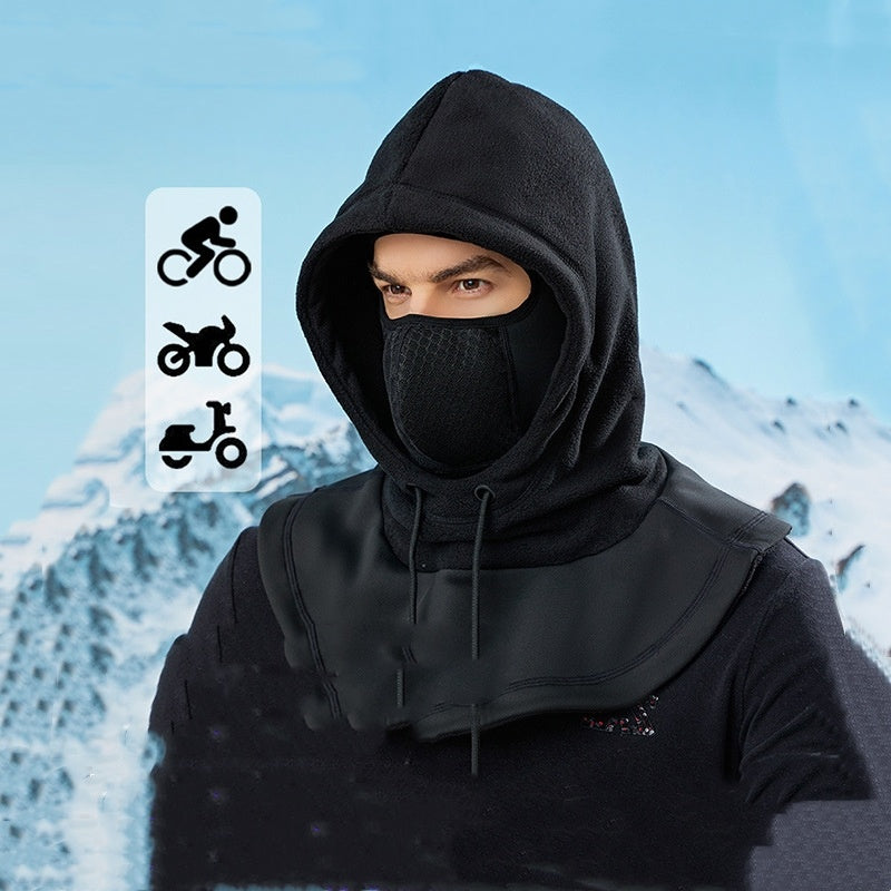 Fleece-lined Thermal Headgear Windproof Neck Protection Bandana Cold Protection Cycling Mask