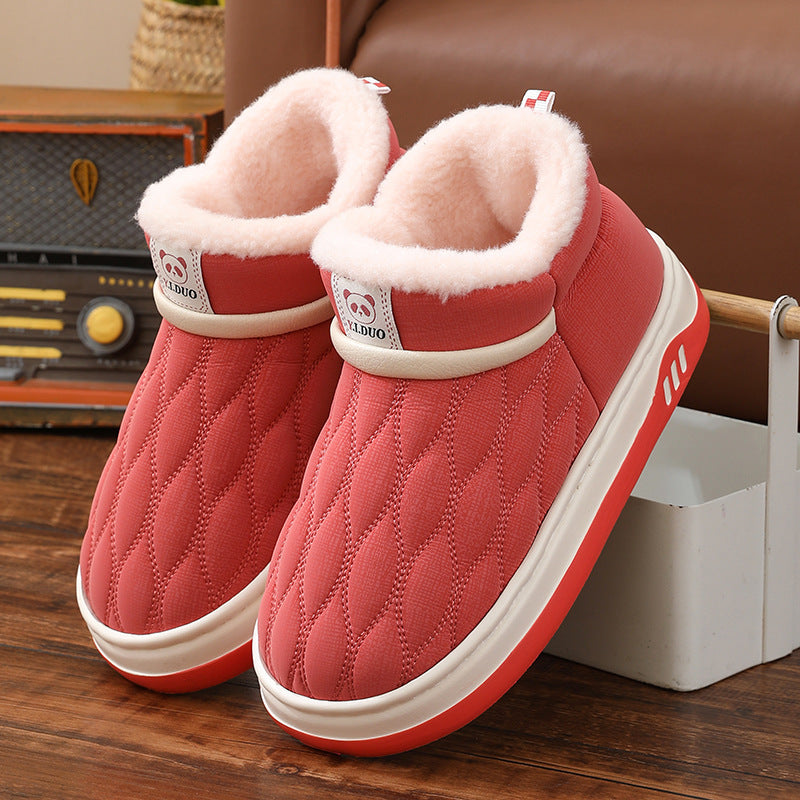 Winter Leather Waterproof Cotton Shoes Women