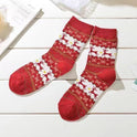 Christmas Elk Angora Wool Mid-calf Socks