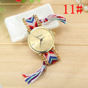 Hand-woven color drawstring watch