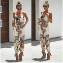 Women's Jumpsuit Flowers Print Spaghetti Strap Romper