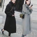 Long coat in woolen coat