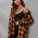 Women's Fashion Plaid Cardigan Loose Shirt