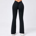 Ladies' Hip Lifting Yoga V Waist Bell-bottom Pants